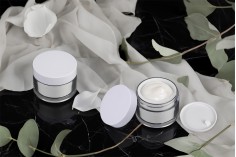 Luxury 30 ml acrylic jar for cream with acrylic cap and plastic gasket