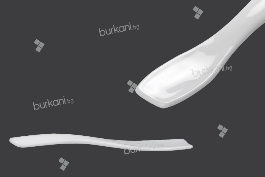 Plastik krem spatulası  (PE) beyaz parlak 54x11 mm - 24 adet