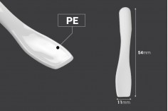 Plastik krem spatulası  (PE) beyaz parlak 54x11 mm - 24 adet