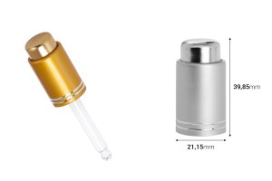 Луксозна алуминиева капачка бутон за пипети от 5 до 100 мл-изображение_размери