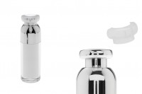 Пластмасова бутилка Airless 30 ml  Акрилен  ( вътрешно прозрачна и външно бяла) със помпа и капачка 