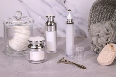 Луксозна Airless опаковка 50 мл (Прозрачна навън и бяла отвътре)  50 ml 