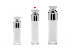 Луксозна Airless опаковка 50 мл (Прозрачна навън и бяла отвътре)  50 ml 