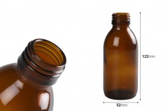 Стъклена кафява бутилка за етерични масла 150 мл ПП28