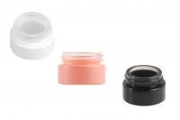 Glass jar for cream 15 ml in different colors - without cap