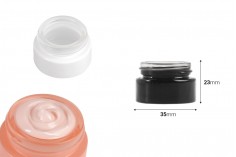 Glass jar for cream 15 ml in different colors - without cap