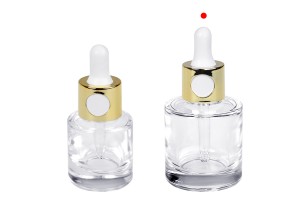 Стъклена бутилка 30 мл с капкомер и цедка-изображение_група