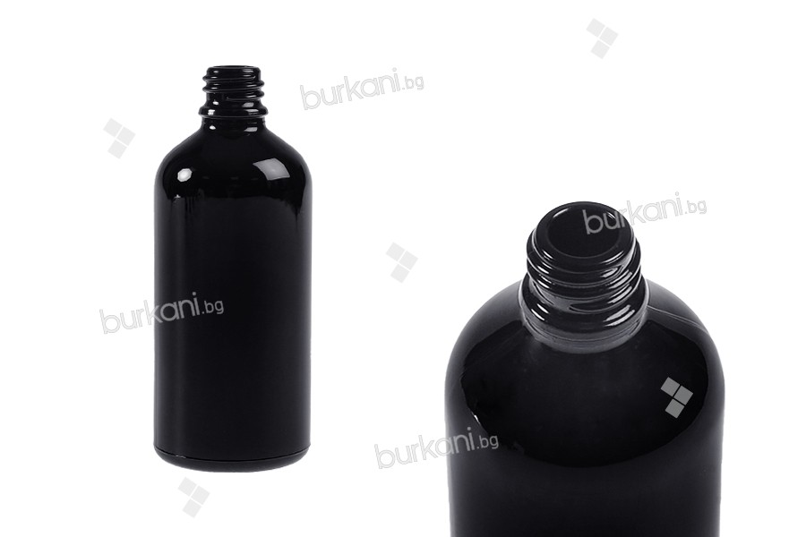 Стъклена черна бутилка за етерични масла PP18 