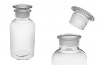 Стъклена прозрачна фармацевтична бутилка 1000 мл със стъклена капачка 