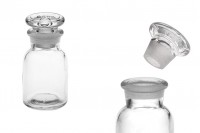 Стъклена прозрачна фармацевтична бутилка 30 мл със стъклена капачка 