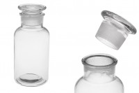 Стъклена прозрачна бутилка 500 мл със стъклена капачка
