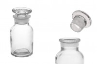 Стъклена прозрачна фармацевтична бутилка 60 мл със стъклена капачка 