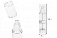 Пластмасова акрилна бутилка тип Airless 100 мл 