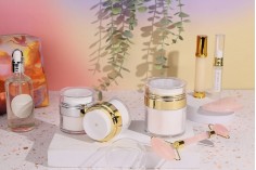Пластмасов акрилен буркан 50 мл тип Airless с прозрачна капачка