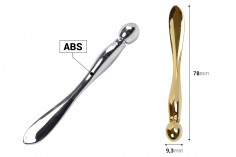 Шпатула за крем -пластмаса (ABS) 78 мм с объл край в златен или сребрист цвят - 24 бр.