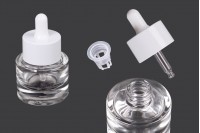 Damlalıklı ve süzgeçli 20 ml cam şişe