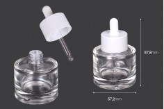 Damlalıklı ve süzgeçli 30 ml cam şişe