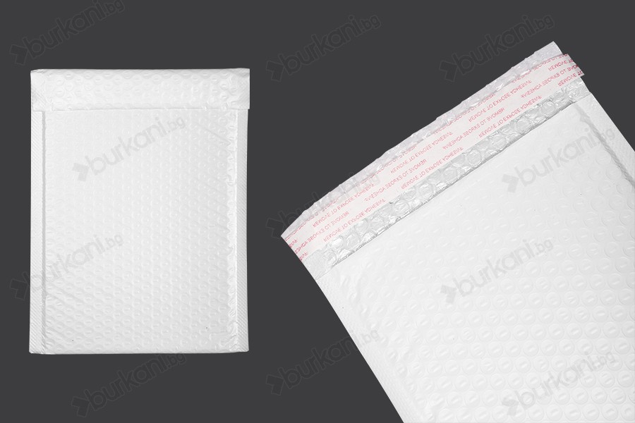 Бели матови пликове с мехурчета  16x23,5 cm - 10 бр.-изображение_продукт