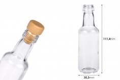 Glass bottle 40 ml (PP 18) for drinks