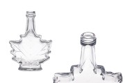 Стъклена бутилка 50 мл (PP18) - във формата на лист - 6 бр. 