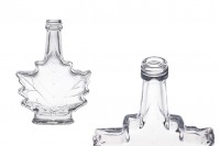 Стъклена бутилка 50 мл (PP18) - във формата на лист - 6 бр. 