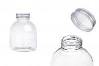 Bottle plastic (PET) 300 ml in clear color with cap for milk, juice, beverages