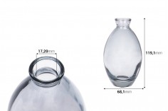 Стъклена декоративна сива бутилка 200 мл за ароматизатор