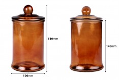 Hava geçirmez kapaklı cam kapaklı cam kavanoz 750 ml karamel
