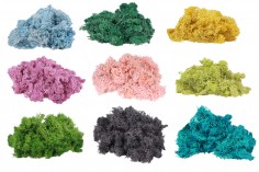 Çeşitli renklerde kurutulmuş dekoratif yosunlar - 200 gr paket