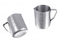 Mumları ve döküm malzemelerini eritmek için paslanmaz çelik tencere (benmari) - 550 ml