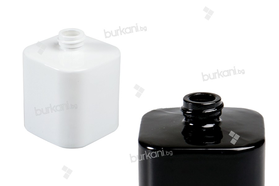 Луксозен стъклен флакон за парфюм 30 ml  с гърловина 15/400  (PP 15) в черен или бял цвят