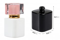 Луксозен стъклен флакон за парфюм 30 ml (PP 15) в черен или бял цвят