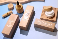 Хартиена кутия за бутилки  100ml  с размери 46x46x160 - 50 бр.