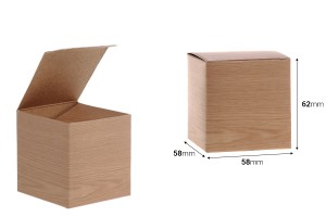 Хартиена кутия за карамелените бурканчета 30ml и  50ml,с размери  58x58x62 - 50 бр.-изображение_размери