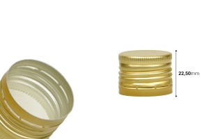 Златна резбована алуминиева капачка 31,5 без дозатор -изображение_размери