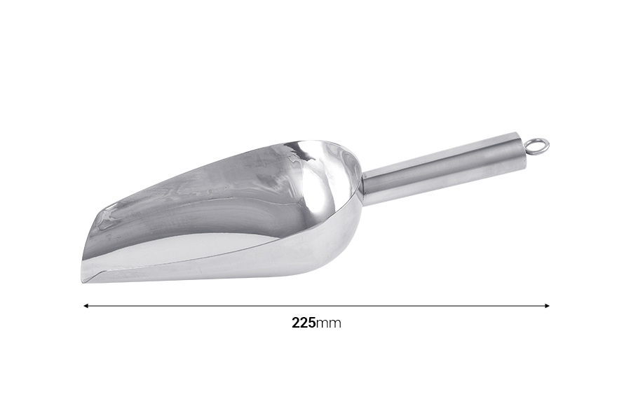 Лъжичка от неръждаема стомана - дължина 22,5 см-изображение_размери