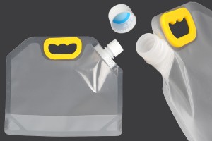 Опаковка тип Doy Pack прозрачна  1.5 литра  с бяла предпазна капачка и дръжка - 10 бр-1