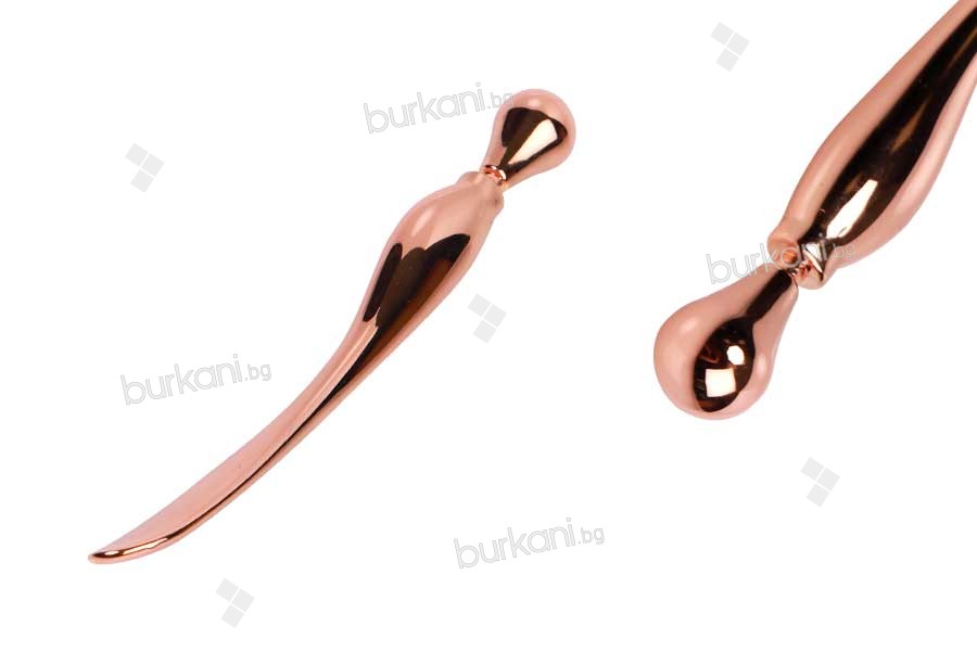 Krem metalik 77 mm pembe altın için yuvarlak uçlu spatula - 6 adet