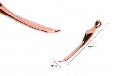 Krem metalik 77 mm pembe altın için yuvarlak uçlu spatula - 6 adet