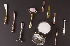 Plastik krema için spatula (PP) 54,5 mm beyaz veya siyah renkte - 50 adet