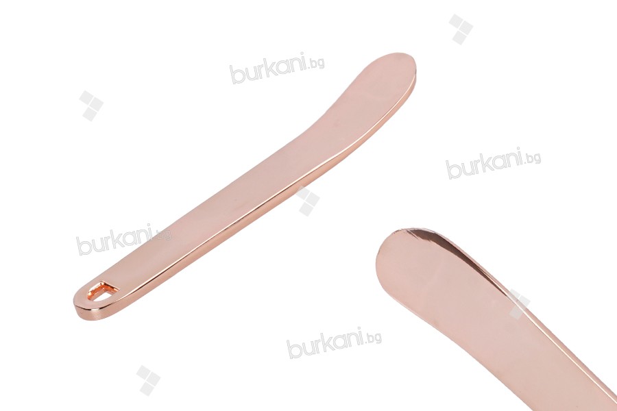 Krem rengi metal için 60,5 mm altın veya gül altın rengi spatula - 6 adet