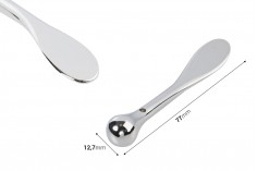 96,7 mm krem rengi metal için yuvarlak uçlu spatula - 6 adet