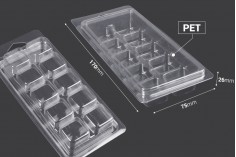 Plastik kutu (PET) Kalp şeklinde mum eritmek için 6 yer - 20 adet