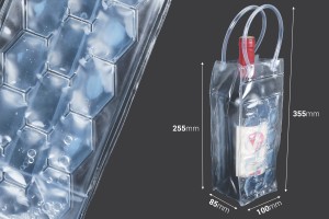 Прозрачна изотермична чанта за бутилка с дръжка-изображение_размери