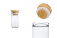 Small glass tube with cork stopper, suitable for wedding or christening favor