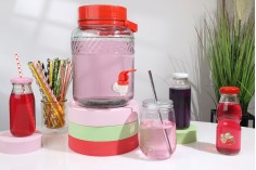 Plastik musluklu cam kavanoz 3000 ml 