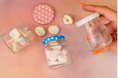 Стъклен шестоъгълен буркан 30 ml Стъклен шестоъгълен буркан 30 ml