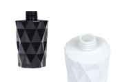 Стъклена бутилка 180 ml (PP28) релефна в бял или черен матов цвят за ароматизатори