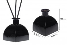 Стъклена черна бутилка 300 мл за ароматизатори 
