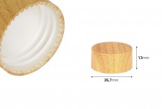 Пластмасова капачка PP24 с облик дървен с уплътнител 